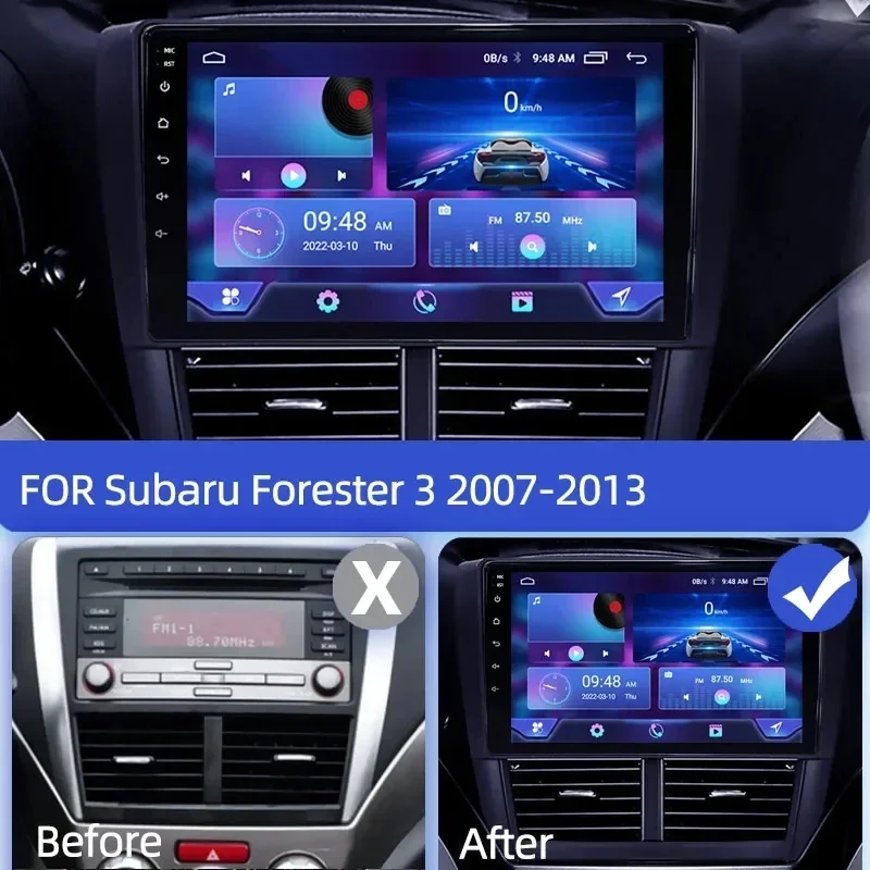 Radio samochodowe Android 14 2din Android dla Subaru Forester 3 SH Impreza 2007-2013 Multimedialna bezprzewodowa jednostka główna Carplay Autoardio