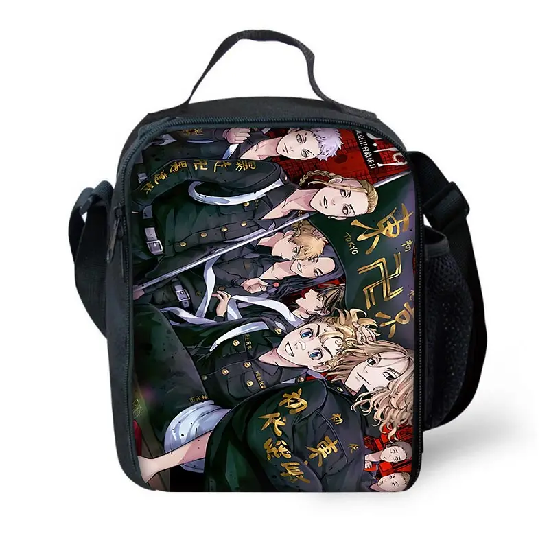 Anime Tokyo Revengers Child Insulated Large Capacity Bag for Boy Girl Student Outdoor Picnic Resuable Thermal Cooler Lunch Box