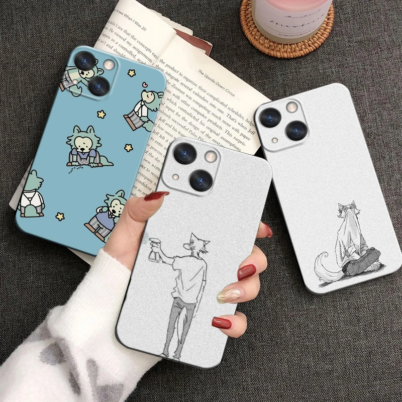 Чехол с аниме Beastars Legoshi Apple iPhone для 15 14 13 12 11 Mini XS XR X 6S 6 Pro Max Plus, черный мягкий чехол