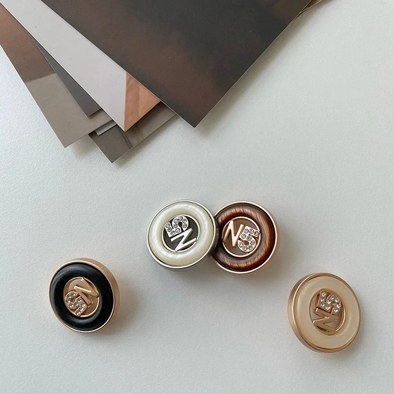 زر خياطة فاخر للملابس ، إكسسوار المعطف ، ديكور يدوي الصنع ، ذهبي وأسود ، N5 ، 6: #5