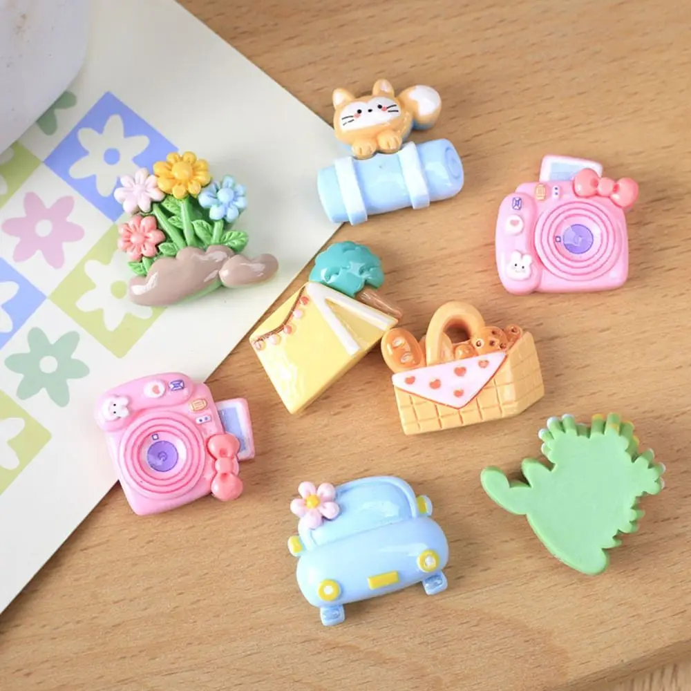 20pcs Camping Series Resin Slime Charms Bottle Sticker Flatback Shoes Accessories Hair Clip Scrapbooking Phone Case Decor