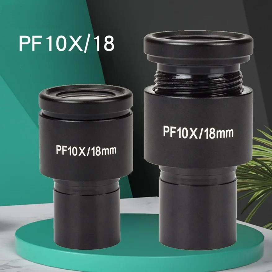 10X 18mm 20mm Biological Binocular Microscope Eyepiece Plane Cocular Wide Angle Eye Glass Ocular Lens 23.2mm Mount for Lab XSP
