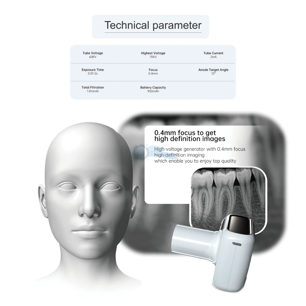 Dental X Ray Camera High Frequency Portable Digital Wireless X Ray High Definition Images System Dentistry Equipment