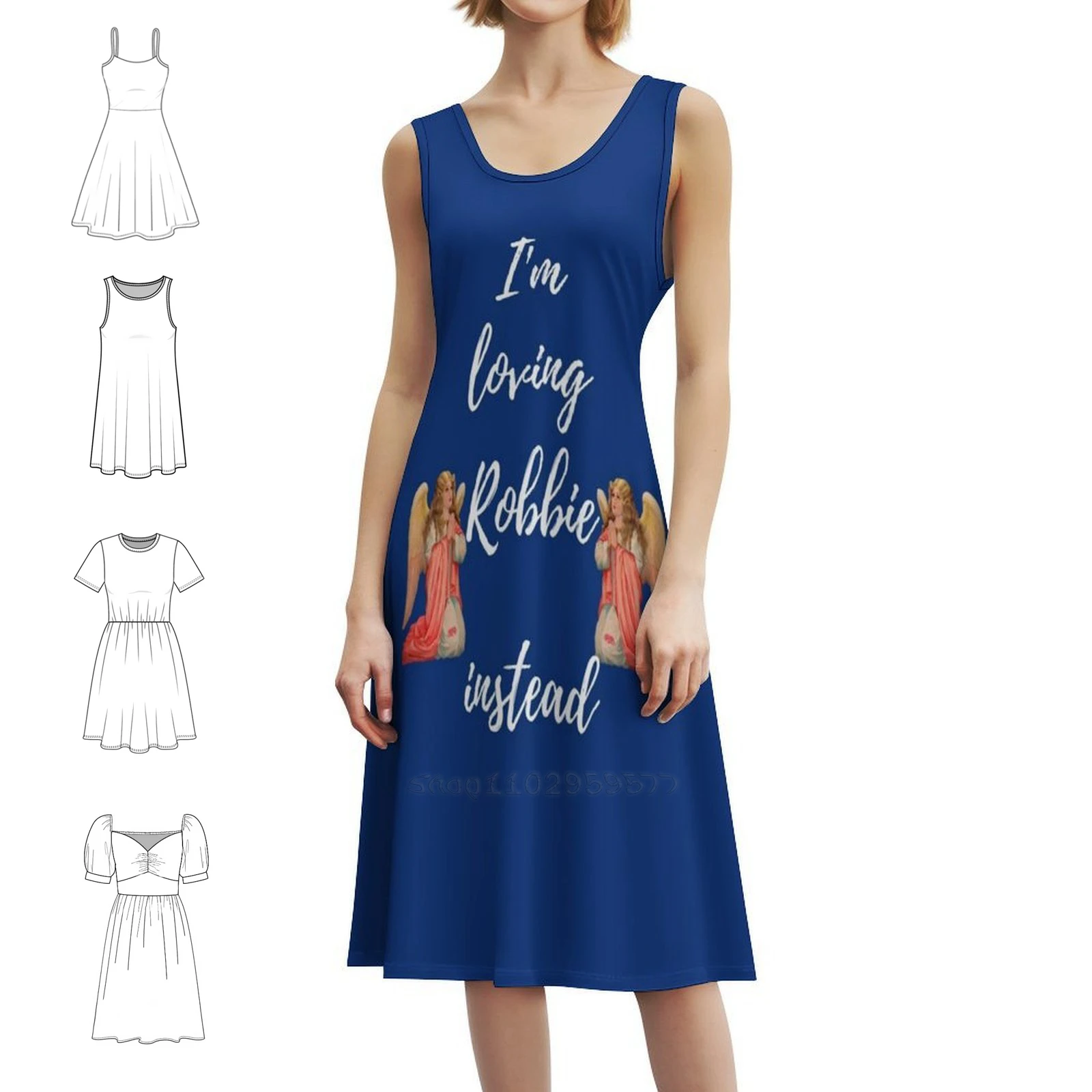 

I _ M Loving Robbie вместо Robbie Is My Angel Edition Платье с цветочным принтом для женщин Весна Лето Повседневное платье для вечеринки Музыка