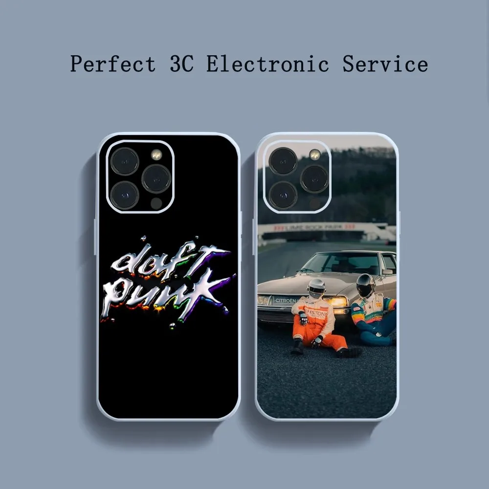 Rock Music The Band D-Daft Punk Phone Case For iPhone 14 13 12 11 Pro Max XS Max X XR 7 8 Plus Mini Blue TPU material