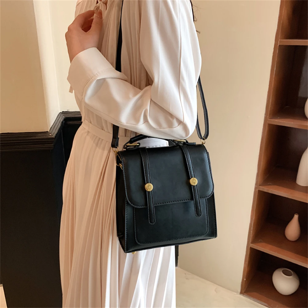 Luxury Designer High Quality Leather Ladies Backpack Solid Color Multifunctional Ladies Shoulder Bags New Women Bags Travel Bag