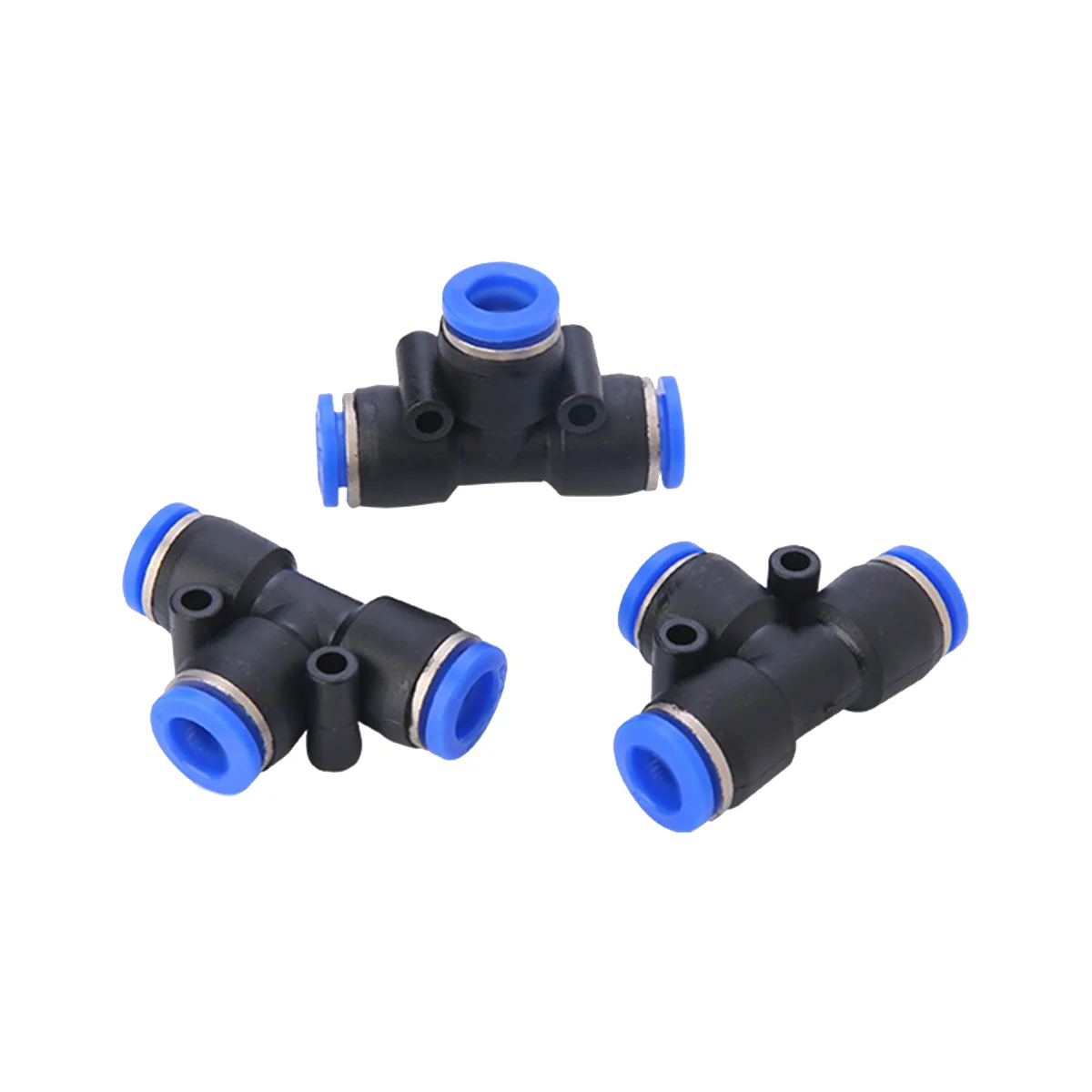 100Pcs PE Pneumatic Fittings Fitting Plastic T Type 3-Way for 4Mm 6Mm 8Mm 10Mm Tee Tube Quick Connector Lock PE-4