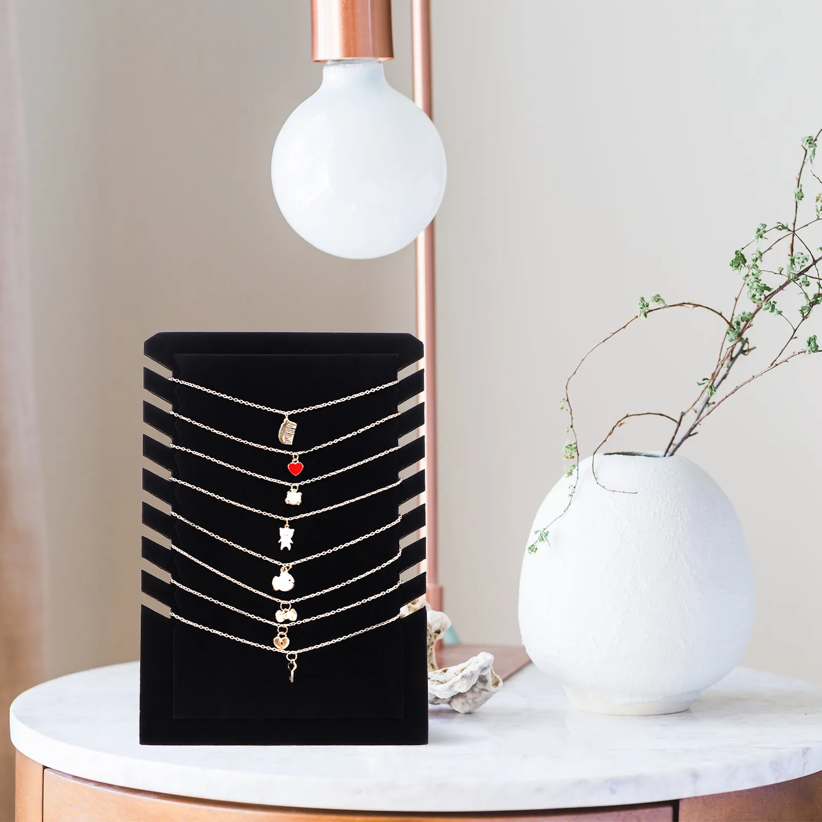 

1Pcs High-Quality Jewelry Display Stand Compact Necklace Organizer Exquisite Storage Rack for Home Shop Display Stand
