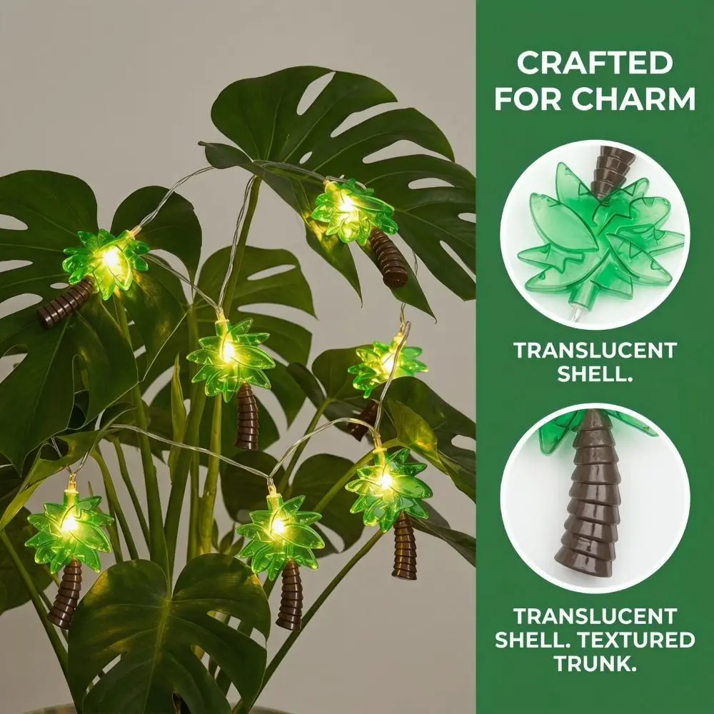 

Colored Coconut Tree Lights Creative Design LED String Lights String Simulate Coconut Trees Creative Lighting Design Camping