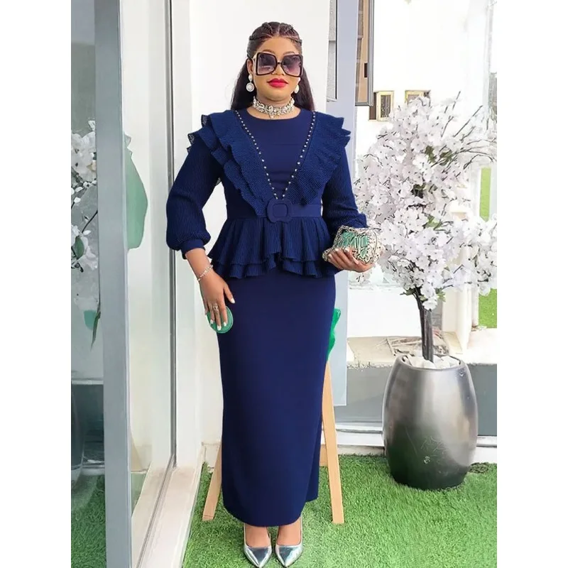 

Plus Size African Party Dresses for Women 2026 Fashion Dashiki Diamond Wedding Evening Gown Elegant Outfits Muslim Maxi Dress