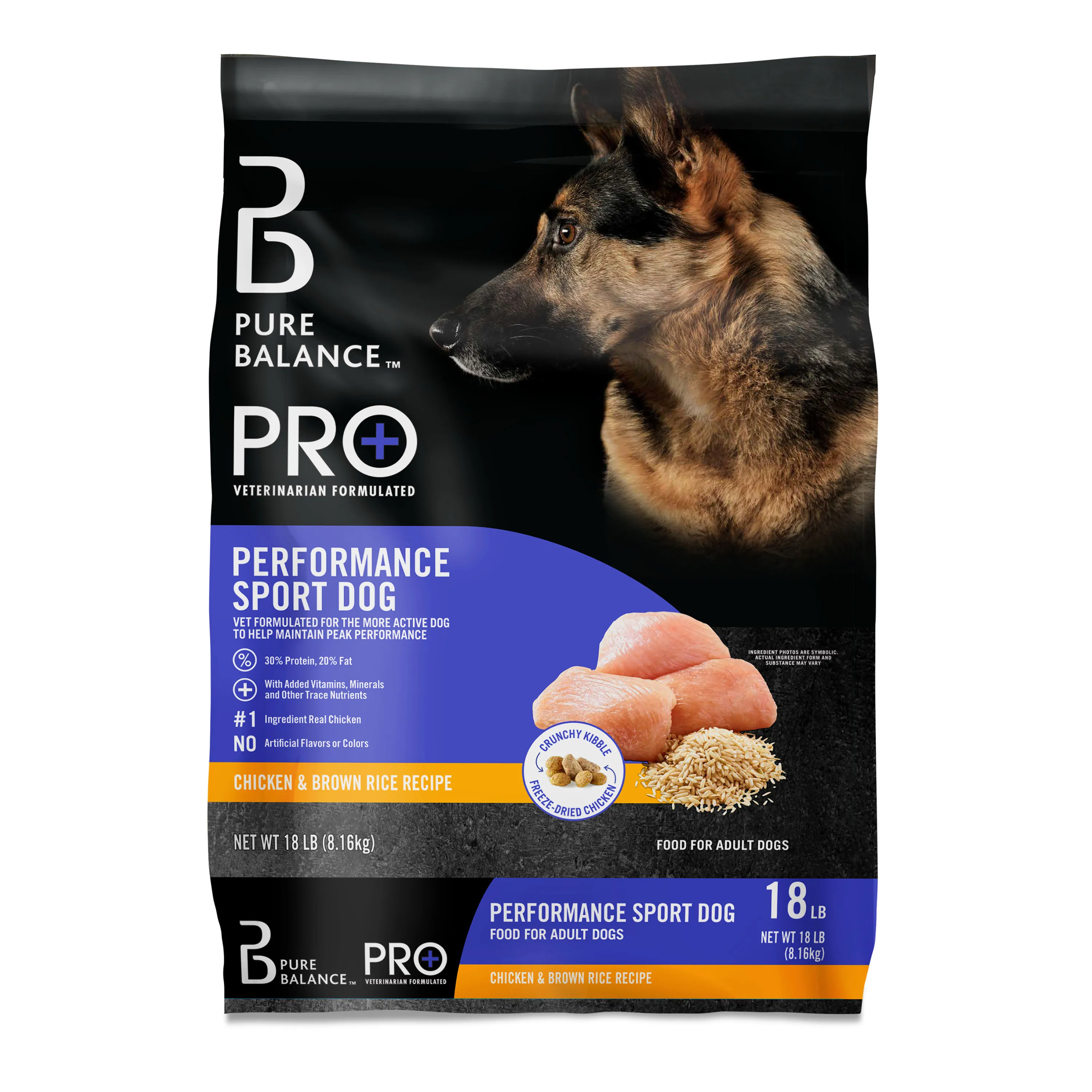 Pro Performance Sport Dog Dry Food with Chicken and Brown Rice Formula 18 lb Bag
