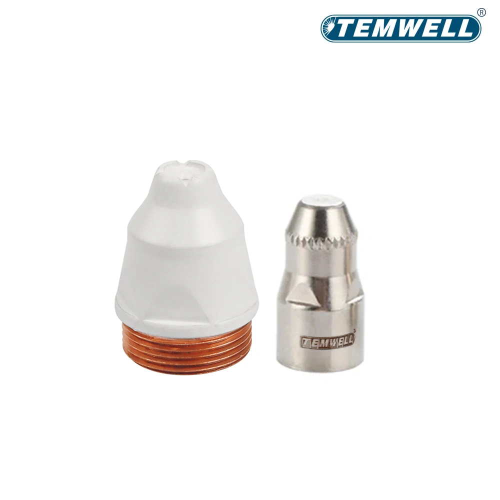 TEMWELL-Buse de protection revêtue P80, torche de découpe plasma à électrode, pointe de soudage CNC, 1.1mm, 1.3mm, 1.5mm, 1.7mm, 60A, 80A, 100A, 20 pièces