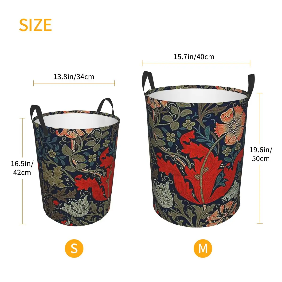 William Morris Compton Foldable Laundry Baskets Dirty Clothes Toys Sundries Storage Basket Large Waterproof Box For Home Kids