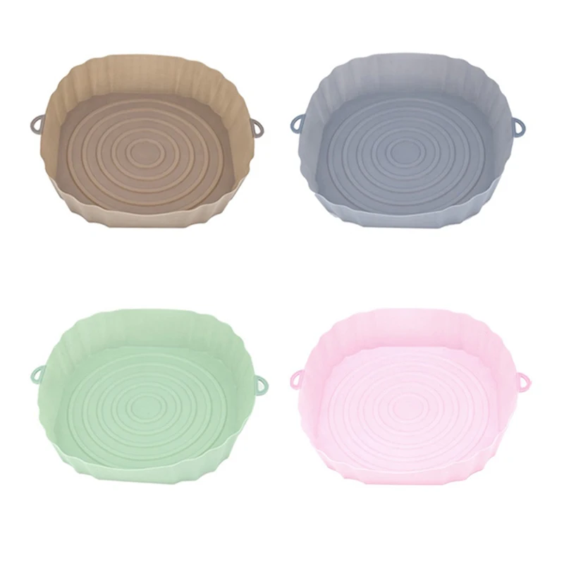23cm friggitrici ad aria teglia da forno cestino di pollo fritto tappetino friggitrice ad aria pentola in Silicone tovagliette accessori per padelle