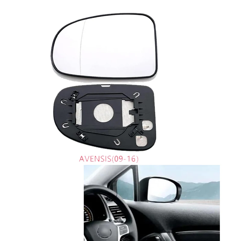 Para 97-22 Toyota Avensis reemplazo de lente de espejo retrovisor calefactable