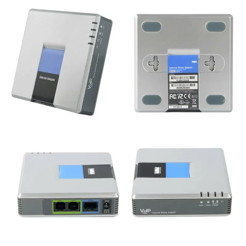 مقفلة لينكسيس PAP2T-NA PAP2-NA VOIP محول صوت الهاتف مع 2 منافذ FXS SIP VoIP محول المتقدمة PAP2T