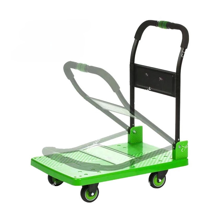 Flat panel, silent folding trailer turnover handling, household four-wheel thickening