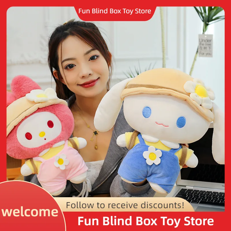 

2025 Spring Outing Sanrio Kuroi Kuroneko Kt Cat Series Cinnamon Dog Plush Toy Cute Stuffed Animal Children Decoration Gift