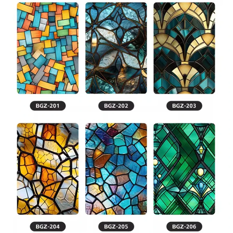 

European Art Stained Glass FilmSunscreen Heat Insulation Film ToPrevent Peeping To Prevent LightStained Glass Window Film