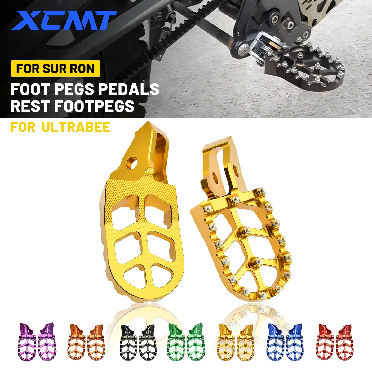 

Footrest Foot Pegs Footpegs Rests Pedals For Sur-Ron Surron Ultrabee Ultra Bee Off-Road Electric Vehicle Dirt Bike Parts 2023