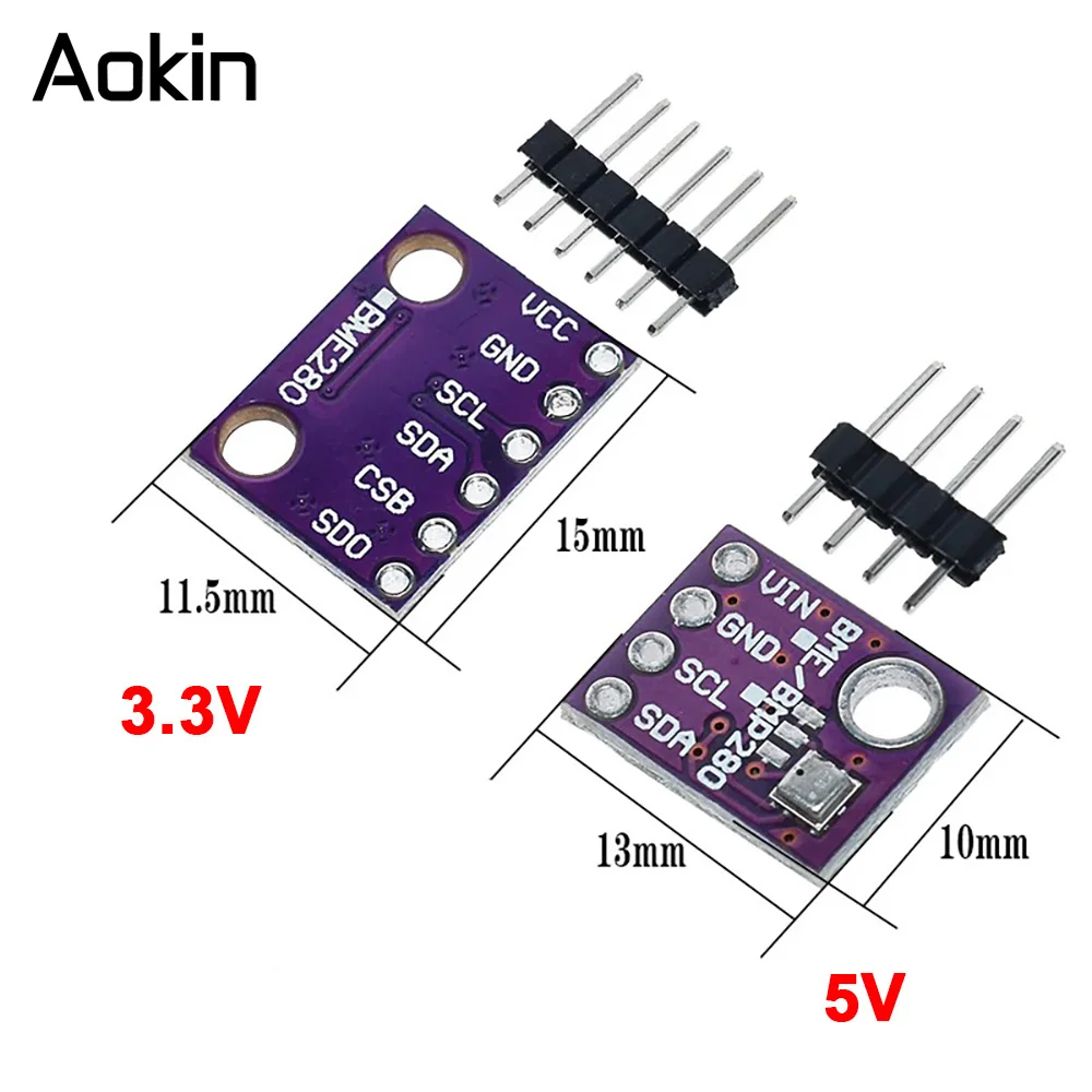 BME280 5V 3.3V Digital Sensor Temperature Humidity Barometric Pressure Sensor Module I2C SPI 1.8-5V