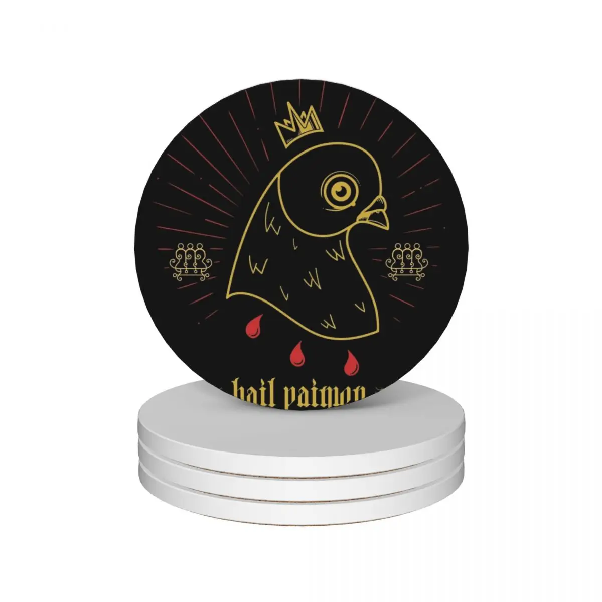 

Hail Paimon Ceramic Coasters (Set of 4) for drinks set for coffee mugs Coasters