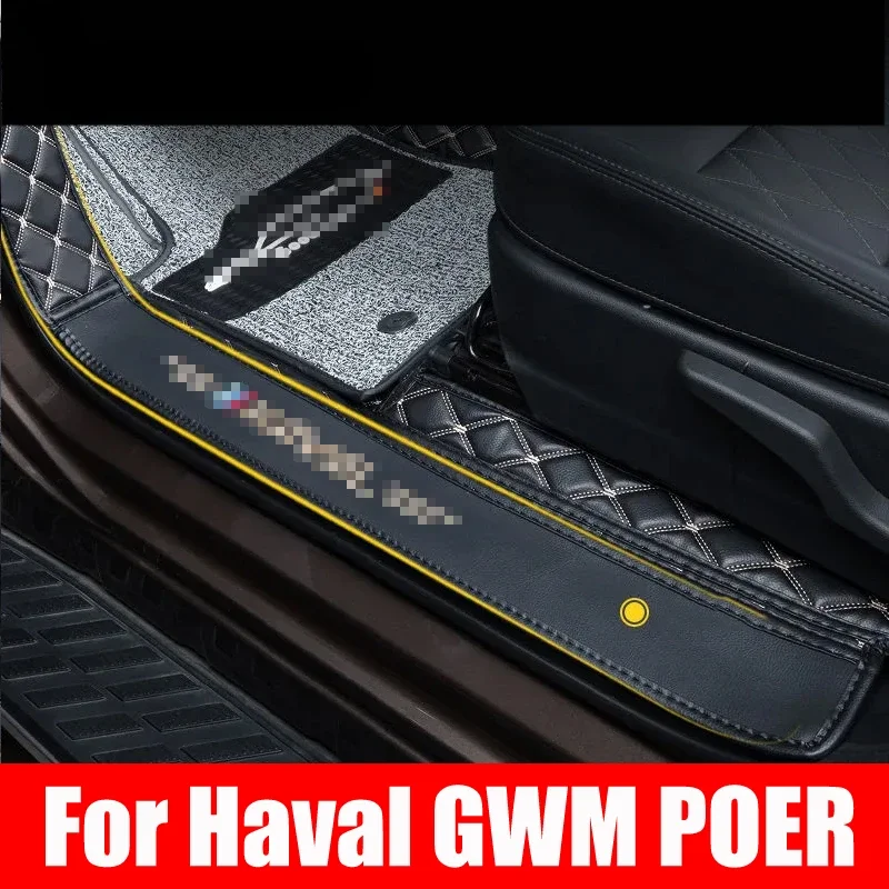 Custom Leather Car Floor Mats Carpet Car Mat Styling For Great Wall Poer Cannon UTE 2019 2020 2021 2022 Accessories
