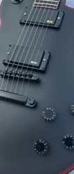 Guitarra Eléctrica personalizada, guitarra eléctrica con logotipo rojo y envoltura de cuerpo rojo, pastilla EMG negra, mate, en