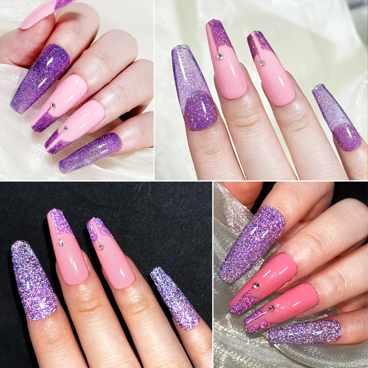 Groillim أنبوب واحد 5 مل من طلاء الأظافر الجل المزخرف بحجر الراين، مناسب للصالونات وصالونات الأظافر المنزلية والأظافر اللامعة #4