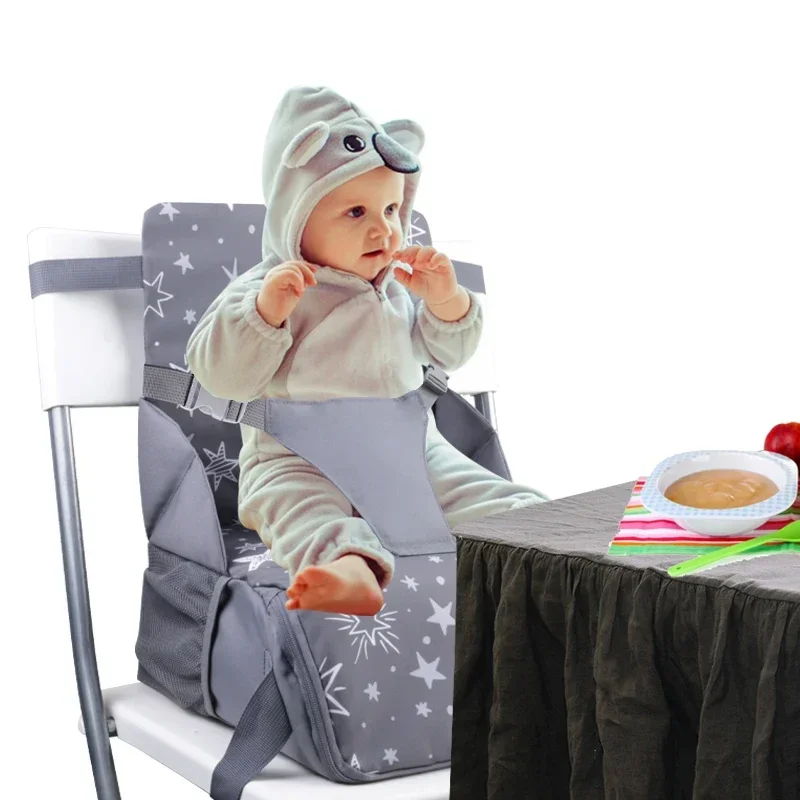 New Portable Antislip Folding Three Point Children's Seat High Cushion Baby Dining Chair High Cushion Children's Travel Supplies