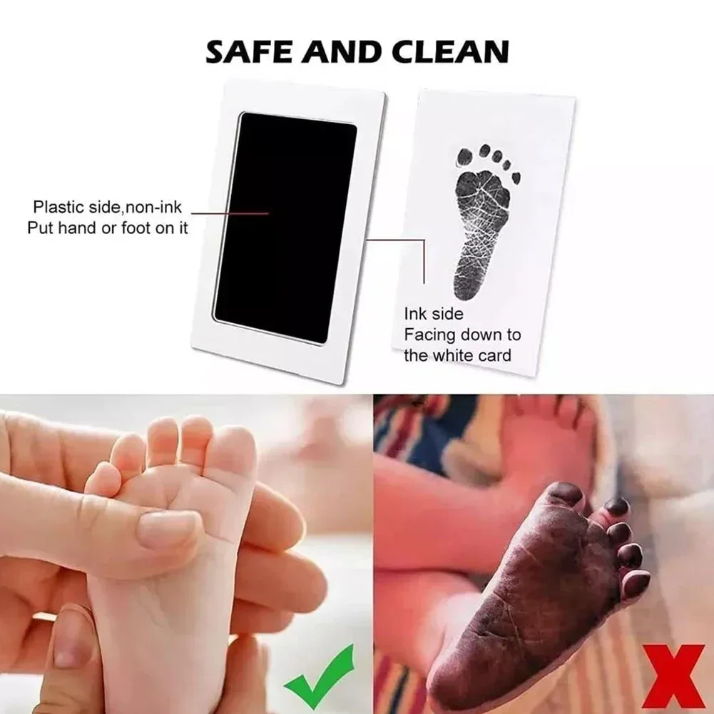【Baby's Gift】1/2 stuks pasgeboren baby DIY hand voetafdruk kit inktkussens handafdruk peuters souvenir accessoires veilig baby's cadeau