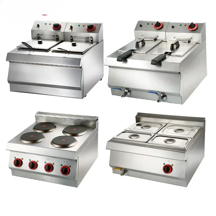

4-Burner Gas Range with Oven - Commercial Kitchen Cooker for Restaurants