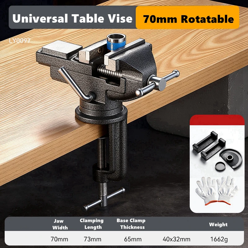 Professionele bankschroeftafel, 360° °   Rotatiewerk Clamp-On Bankschroef Houder Universele Desktop Bankschroef Reparatie Houtwerk Sieraden Maken Handgereedschap - afbeelding 1
