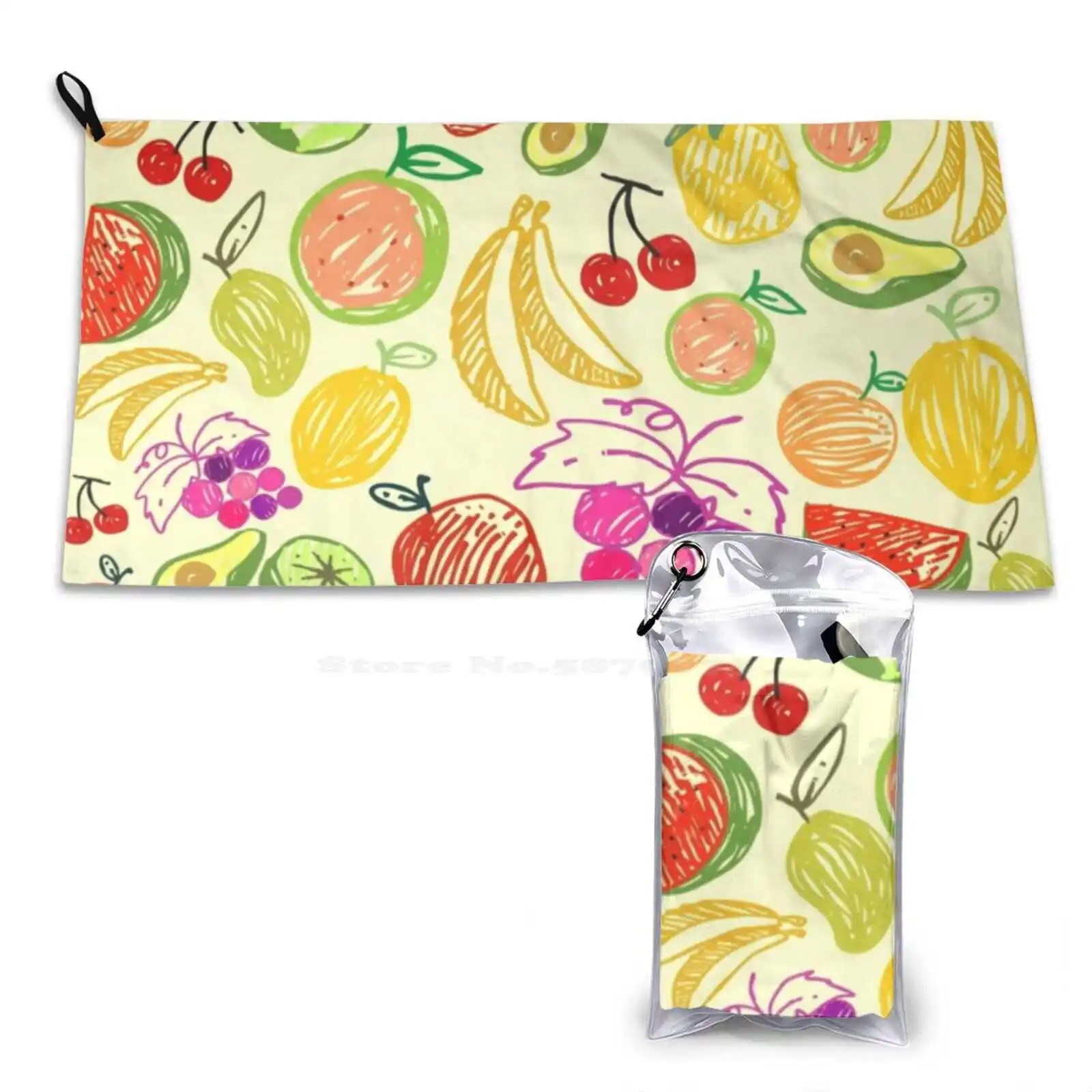 Décoration Print Washcloth Soft Towel Élément Citron Papillon Pastèque Feuilles Textile Répéter Fleur Graphique Résumé Mosa ?