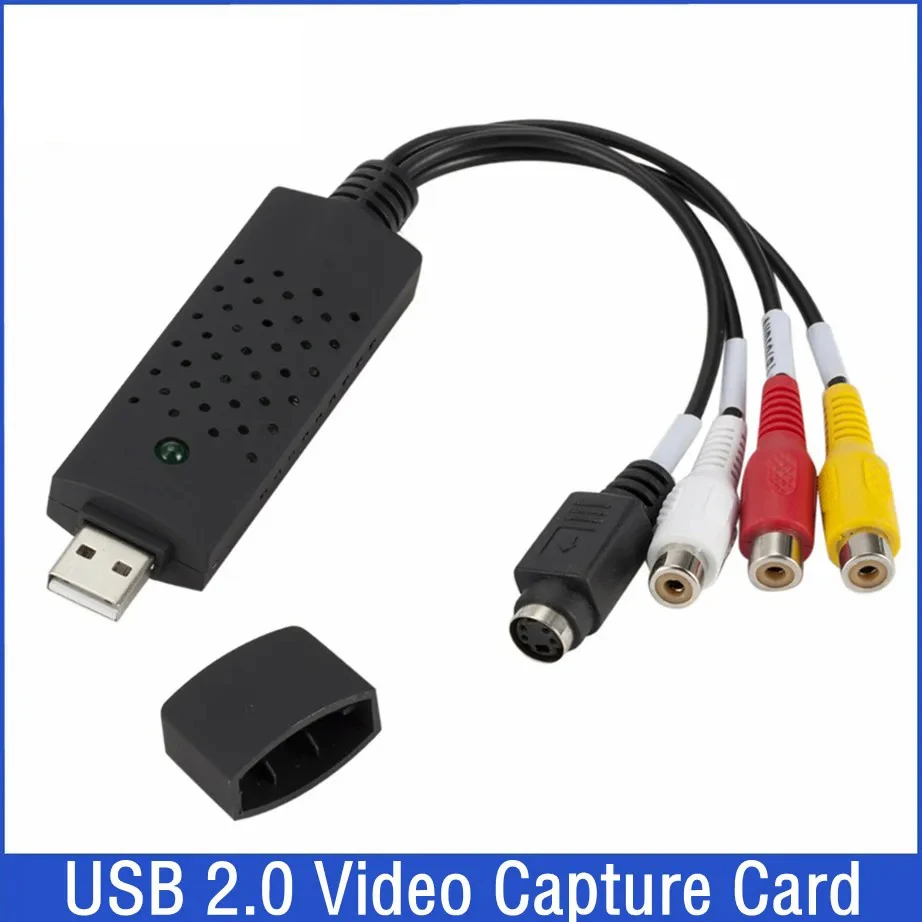 Convertidor USB 2,0 VHS a DVD, conversión de vídeo analógico a formato Digital, Audio, vídeo, DVD, VHS, tarjeta de captura de grabación, adaptador de PC de calidad