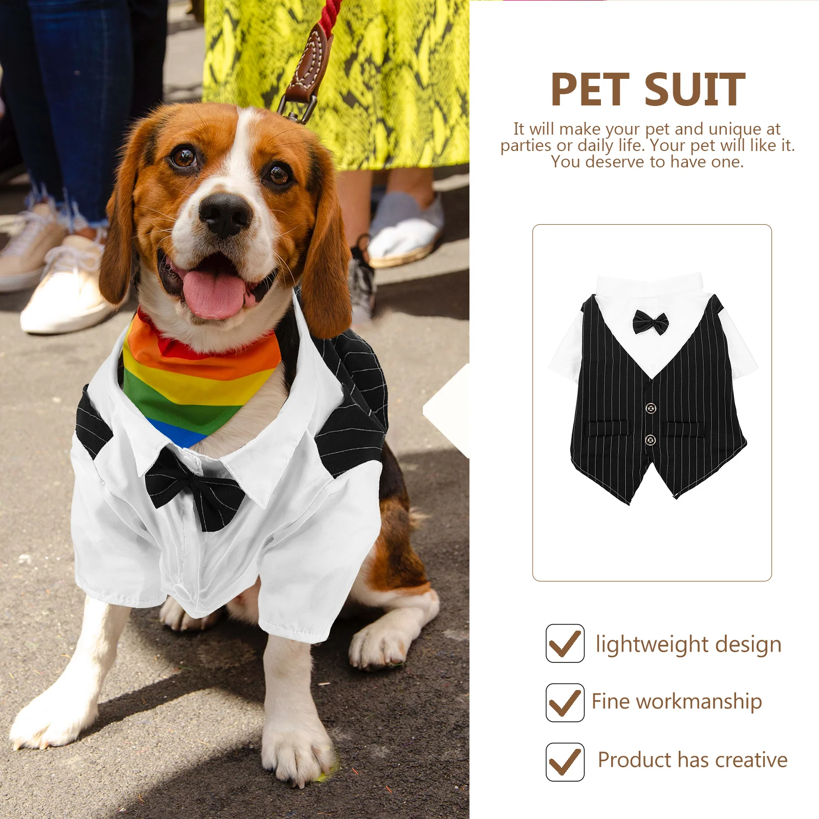 

Pet Suit Thin Puppy Formal Dress Dog Wedding Party Outfit Lightweight Washable Costume Cat Shirt Dog Shirt Pet Costume
