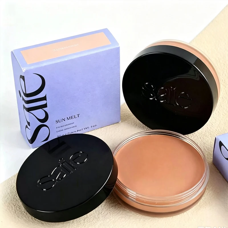 Saie Sun Melt Light Bronze Bronzer Cream - Natural 3D Shading Liquid Blush Long-Lasting Cosmetics Fair Skin Tone