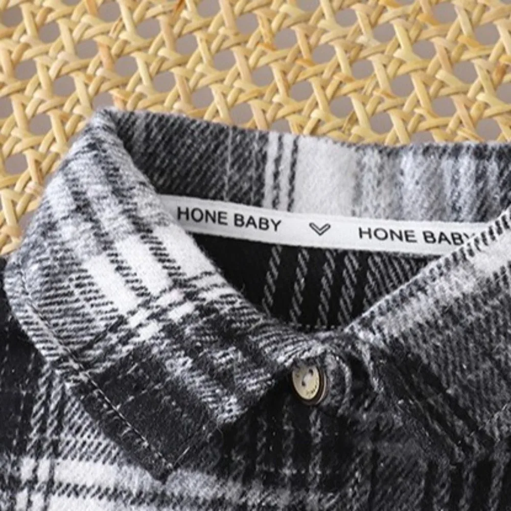 Long Sleeve Long Sleeve Shirt Contrast Color Lapel Collar Plaid Shacket Plaid Pattern Vintage Style Button Down Jacket