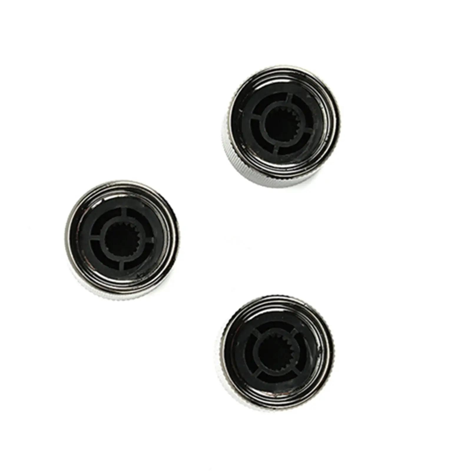 Guitar Volume Knob Chrome Metal 19mm Knurled Tone Control Screw Type for Electric Bass