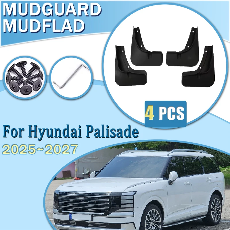 

Car Fenders For Hyundai Palisade XRT Calligraphy 2025~2027 Mudguards Splash Guards Wheels Protection Wheel MudFlaps Accessories