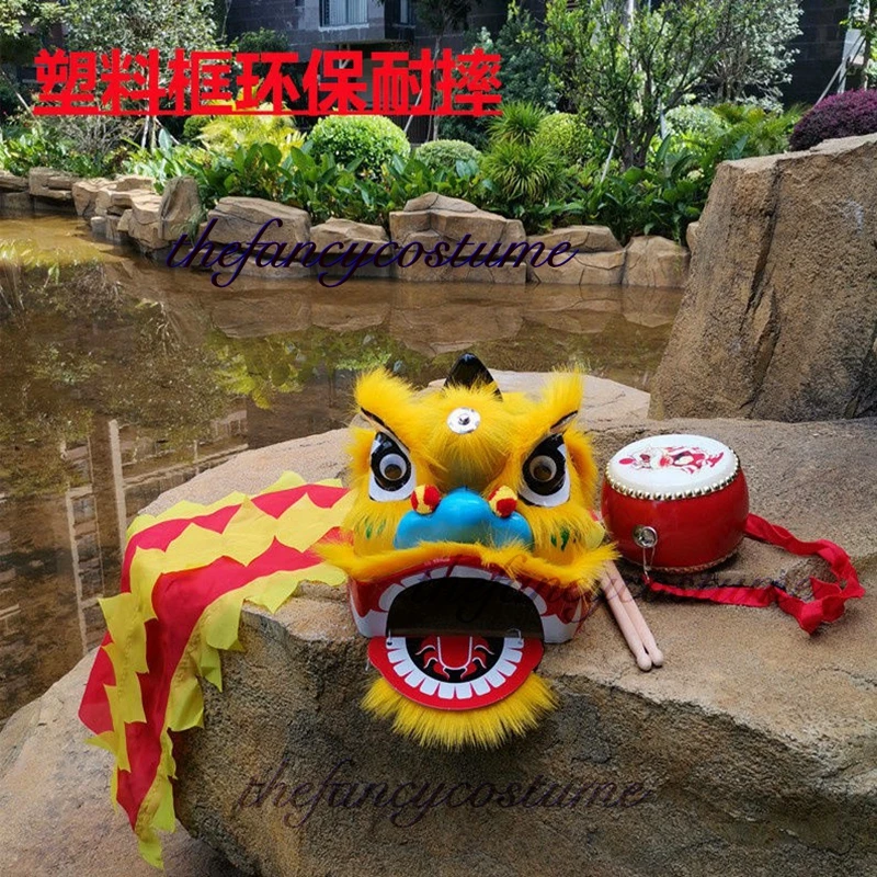 2-5 Ages  Kid Chinese Lion Dance Puppet Boy Girl Mascot Costume Cartoon Props Sub Play Parade Festival Spring Sport Traditional