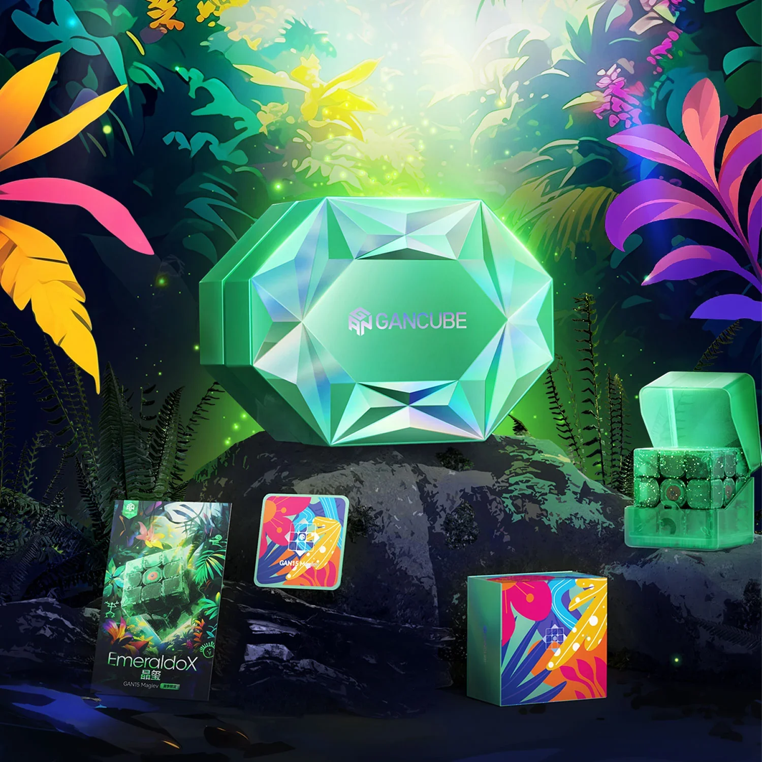 [JudyCube] GAN 15 Maglev Emeraldox 3x3 마그네틱 매직 스피드 큐브 GAN15 Maglev 여름 한정판 Cubo Magico