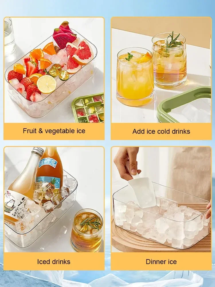 Reusable Food Grade Frozen Ice Cube Molds Ice Cube Molds With Easy Release Ice Cubes With Storage Box For Frozen Cocktails