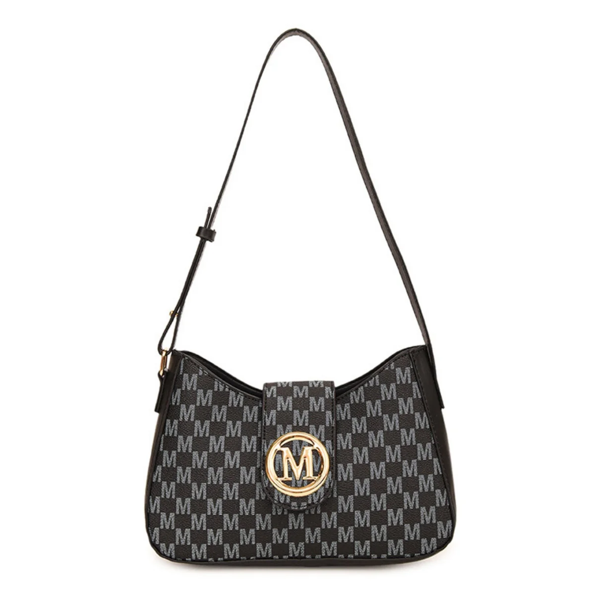 

Women's Commuter Popular Shoulder Bag Trendy Belt Decorated Retro Underarm Handbag