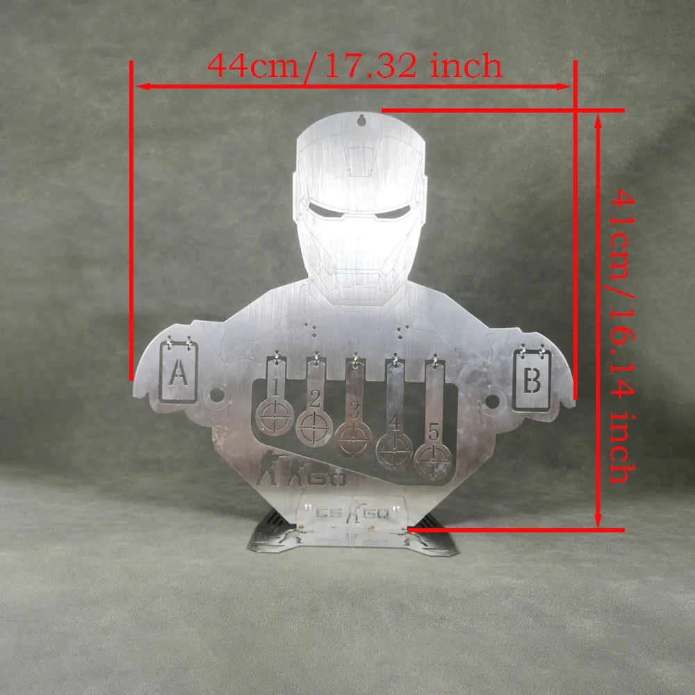 New Kamen Rider-shaped Stainless Steel Water Soft Plastic Pellet Shooting Practice Metal Brushed Target