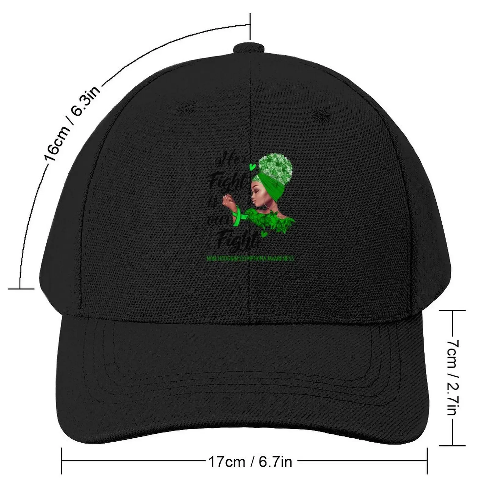 Non-Hodgkin's Lymphoma Awareness - Her Fight is Our Fight Baseball Cap Golf Hat Visor Golf Hat Beach Golf Wear Men Women's