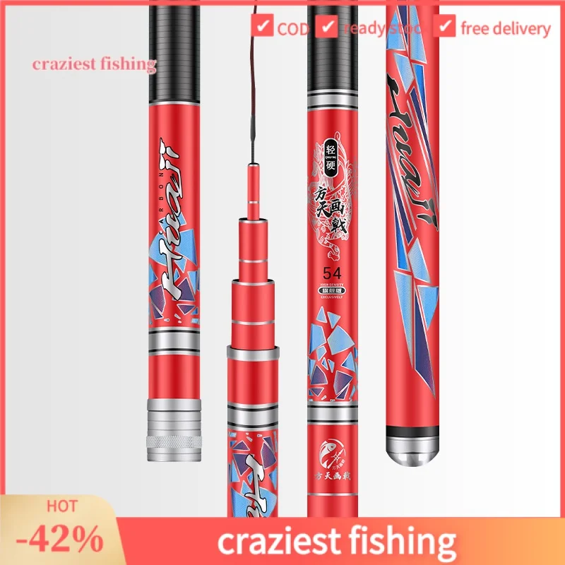 Telescopic Stick Fishing Goods Travel Rod Blank Pike Spinning Rods Carbon Rod for Reel Surfcasting Freshwater Fishing Holder