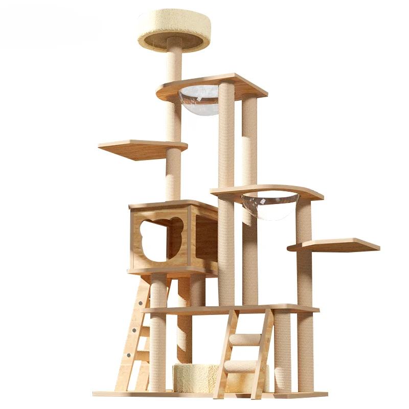 

All kinds of cat climbing frame cat tree with cat nest integrated climbing play protection furniture fashion