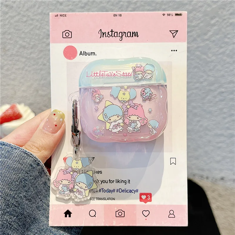 حافظة سماعة أذن لطيفة على شكل نجوم صغيرة لأجهزة Airpods Pro 1 2 3 4 Kiki Lala سماعات أذن بلوتوث واقية لغطاء Air Pro2 2nd Pro3