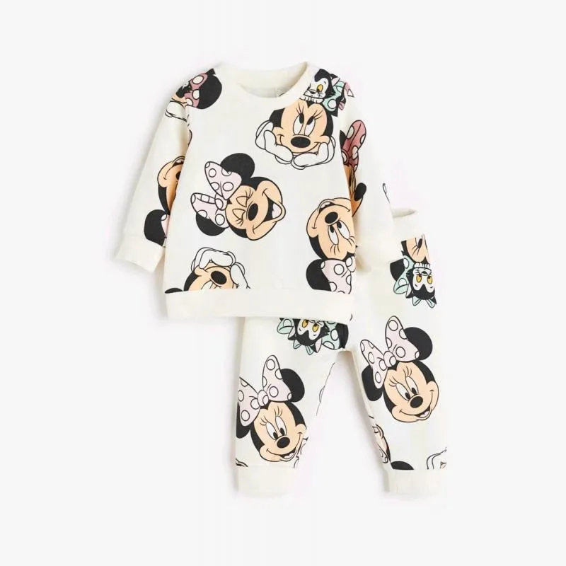 Long Sleeve Cartoon Sweatshirt Outfits New Boys Girls Spring Autumn Clothes Two Piece Sets For Kids Full Print Hoodies+pants